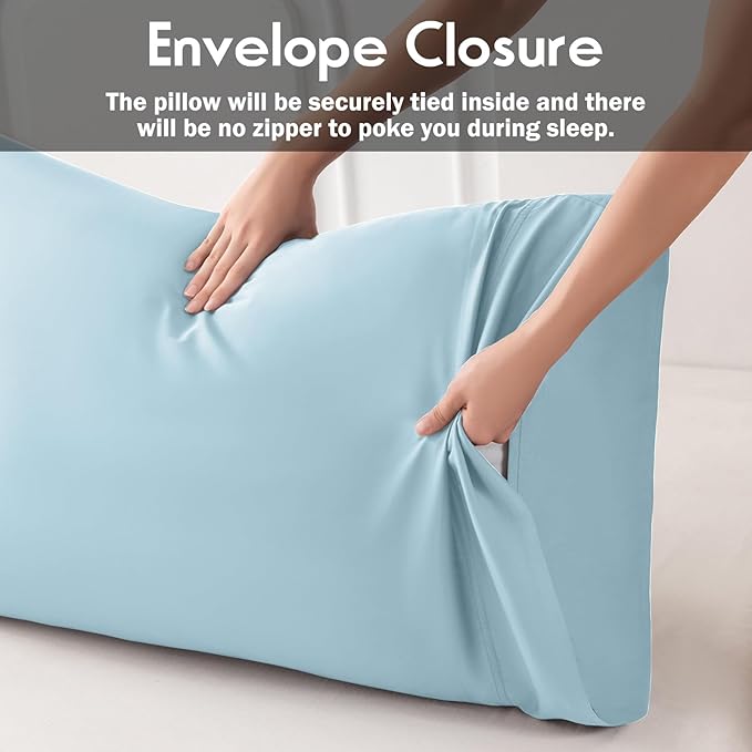 Pillowcases Standard Size 2 Pack, Cooling Viscose Pillow Cases - Image 4
