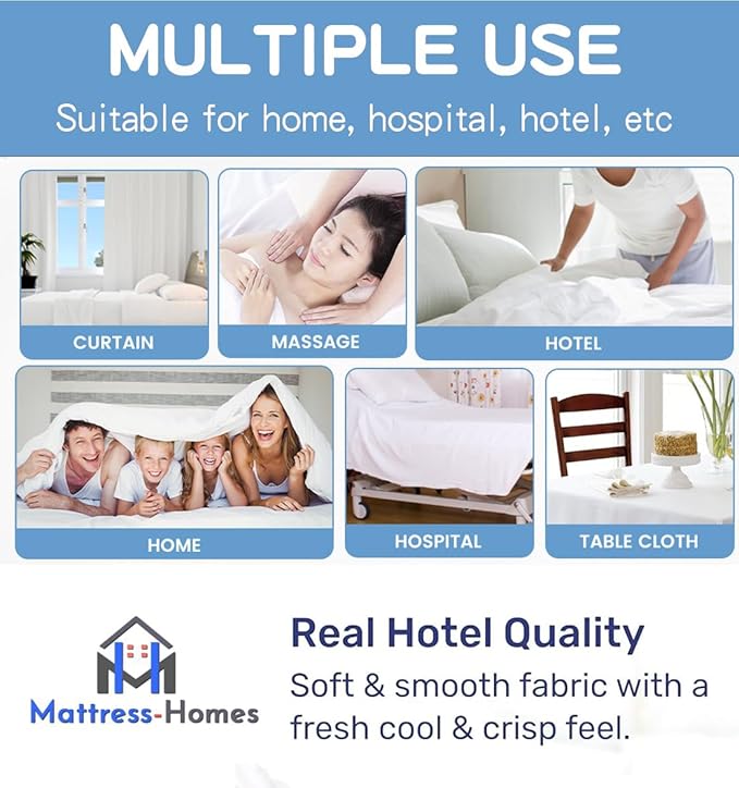 Mattress-Homes RV King 100% Egyptian Cotton Top Sheet 1Pcs, Cool & Breathable - Image 5