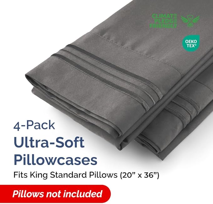 King Standard Pillow Cases Set of 4 - Image 2
