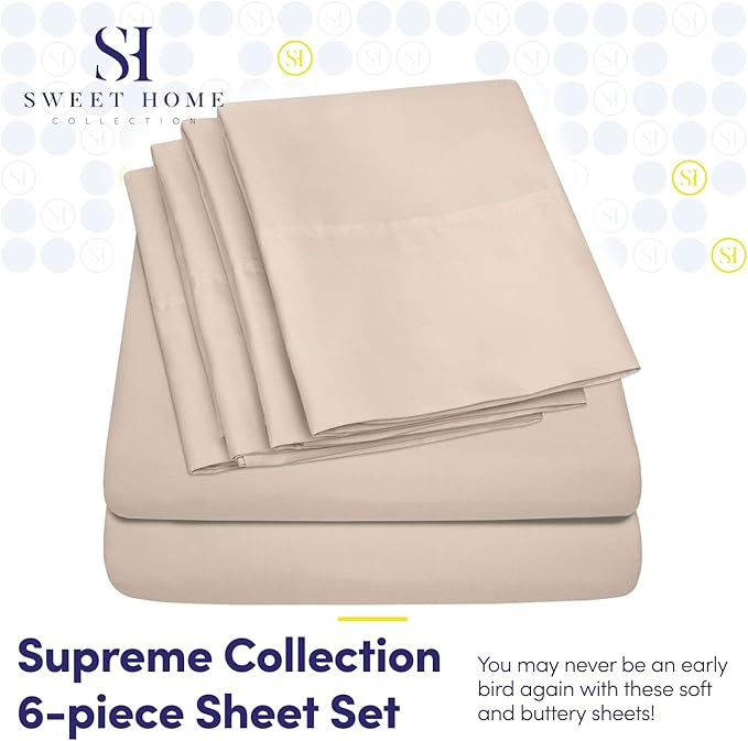 Queen Sheets Beige - Image 2