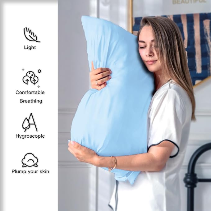 Mulberry Silk Pillowcase for Hair and Skin Standard Size 20"X 26" Pillow Case - Image 3