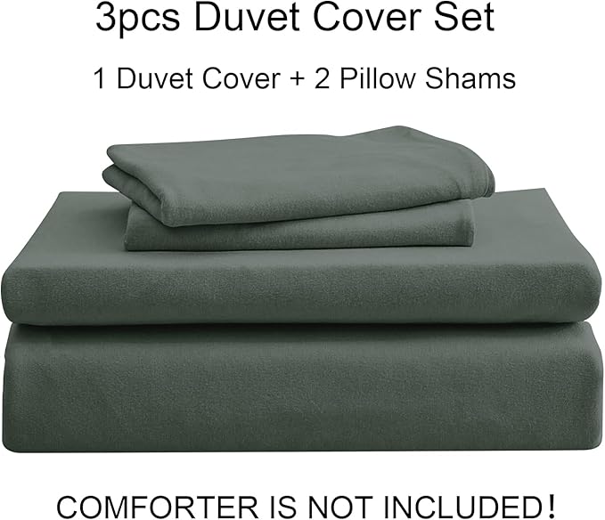 PURE ERA Jersey Knit Duvet Cover Set 100% T-Shirt Cotton Super Soft Comfy 3pc - Image 7