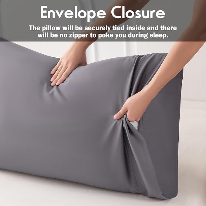 Pillowcases Standard Size 2 Pack, Cooling Viscose from Bamboo Pillow Cases - Image 4