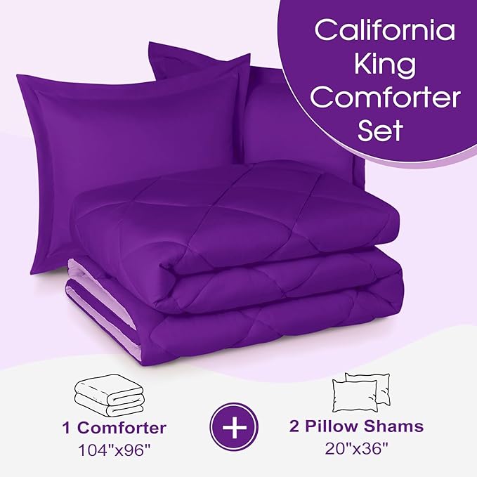Basic Beyond California King Comforter Set, 1 Comforter 104"x96" and 2 Pillow - Image 6