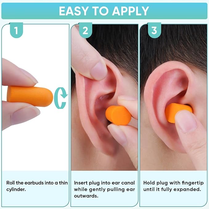 TICONN 20 Pairs Foam Ear Plugs, Individually Wrapped 32dB NRR Noise Reduction - Image 7