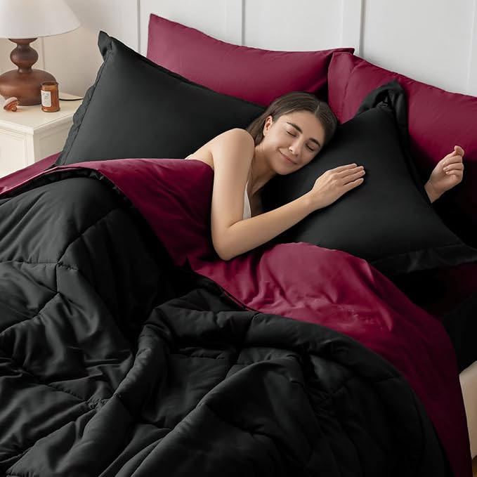 JOLLYVOGUE Full Comforter Set, Ultra-Soft Bed in a Bag Full Size 7 Pieces - Image 6