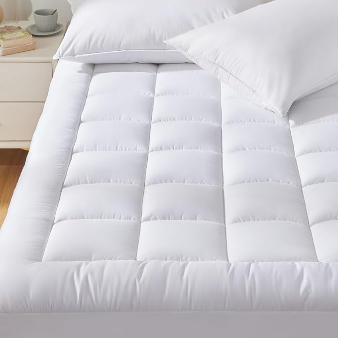 CozyLux California King Size Mattress Pad Pillow Top Cotton Cooling Mattress by CozyLux