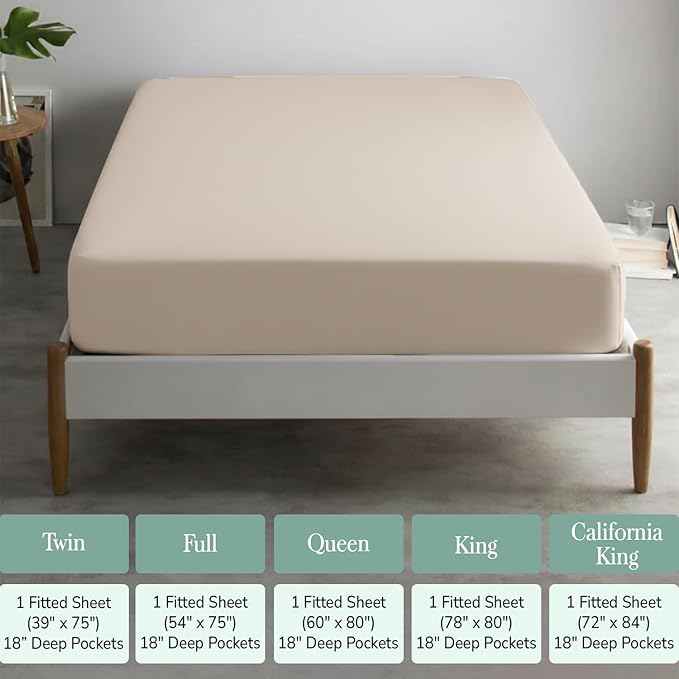 Feather & Stitch Fitted Bottom Sheet Only Queen Size 500 TC-1 Piece 100% Cotton - Image 6