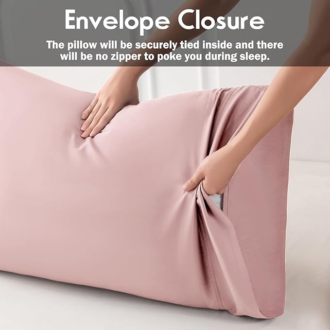 Pillowcases Standard Size 2 Pack, Cooling Viscose from Bamboo Pillow Cases - Image 4