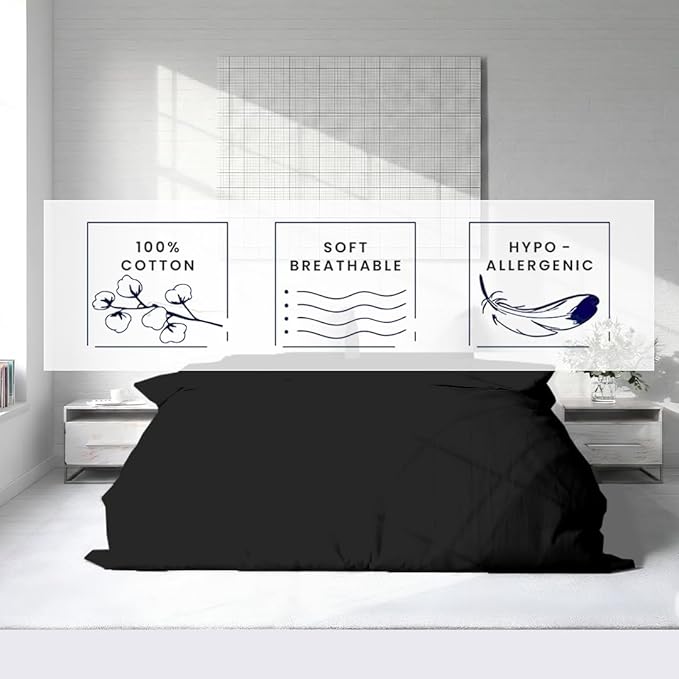 Kotton Culture 1 Pc Duvet Cover King Size-100% Egyptian Cotton 600 Thread Count - Image 5