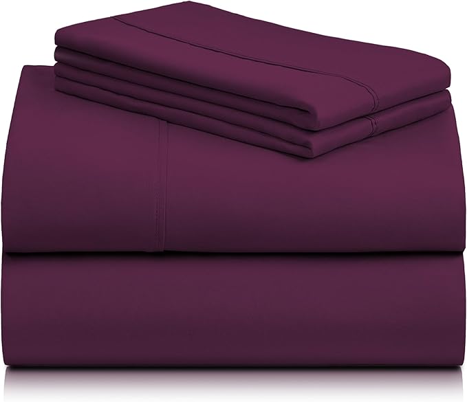 LuxClub 4 PC Full Sheet Set, Breathable Luxury Bed Sheets, Deep Pockets 18" - Image 9