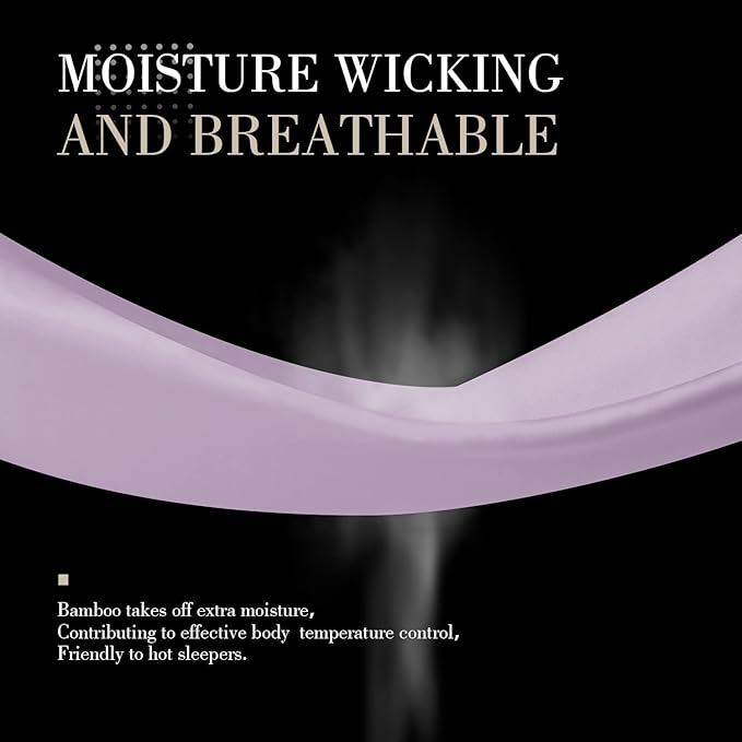 WishSmile Light Purple Cooling Pillowcases, 2 Pack, 20x36 inches - Image 4