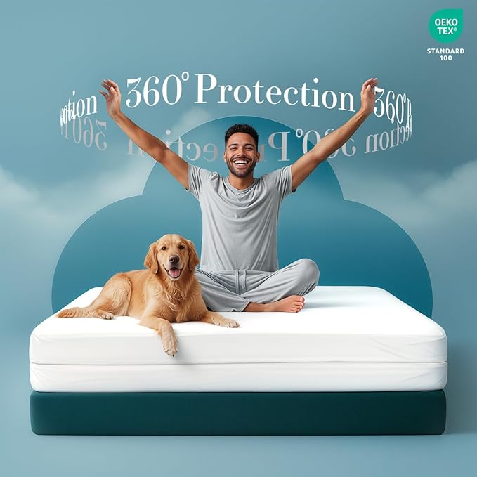 Utopia Bedding Mattress Protector Zippered California King Size, 100% - Image 5