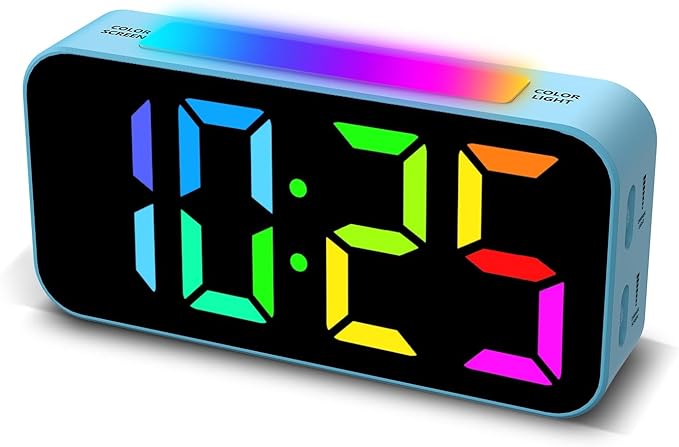 Topski Loud Alarm Clocks for Bedrooms Heavy Sleepers, Digital Clock by Topski
