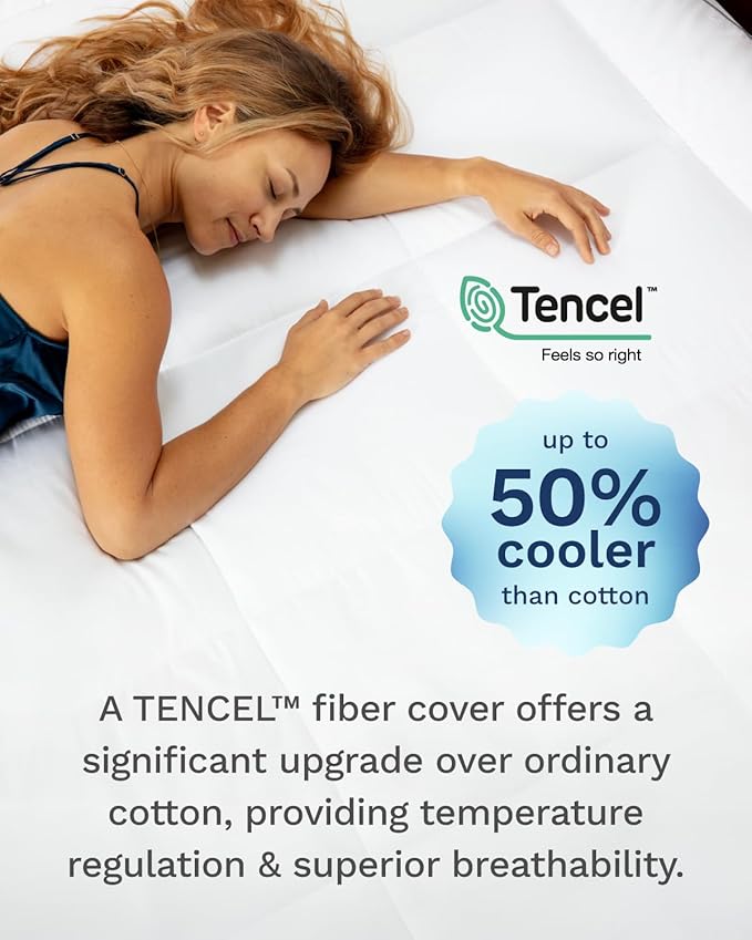ViscoSoft 4 Inch Pillow Top Memory Foam Mattress Topper Queen - Image 3