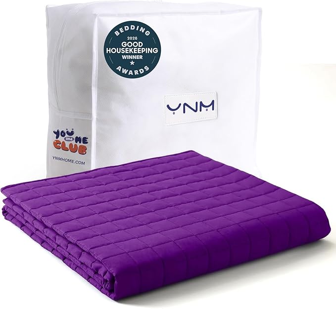YnM 17lbs Weighted Blanket for Adults, Cotton Heavy Bed Throw Blanket by YNM