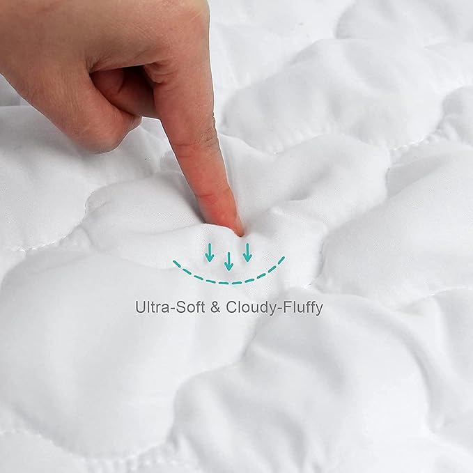 Crib Mattress Protector Sheets Fitted Waterproof Mattress Pad Cover, Noiseless - Image 2