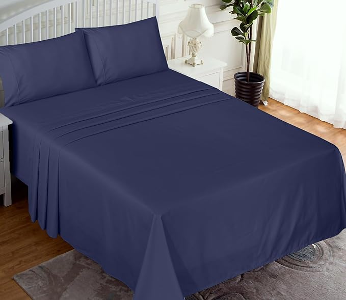 RUVANTI 100% Cotton Sheets – Split King Size Percale Bedding, Cooling & - Image 2