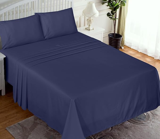 RUVANTI 100% Cotton Sheets – Queen Size Percale Bedding, Cooling & Breathable - Image 2