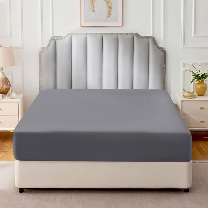 FreshCulture Pure Cotton Fitted Sheets King Size, 300 Thread Count Percale - Image 2
