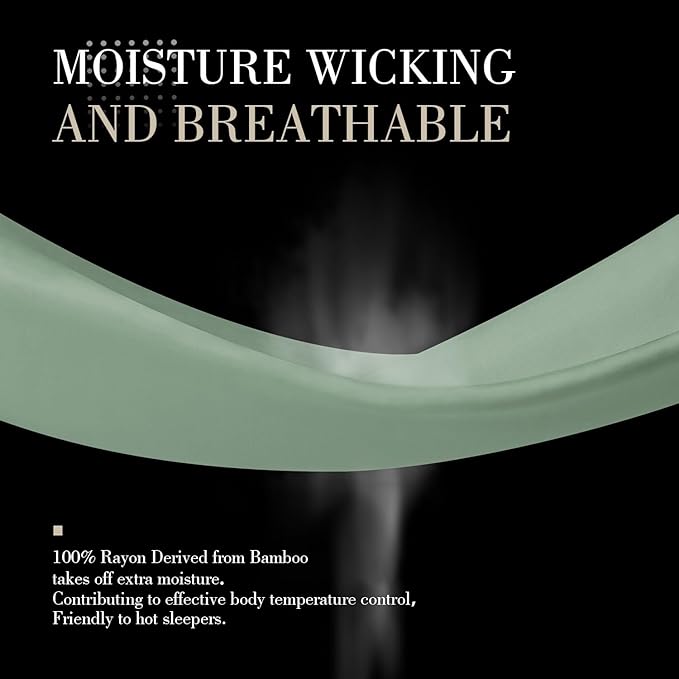 WishSmile Cooling King Pillowcases Set of 2 Breathable Cool Silky Soft Rayon - Image 5