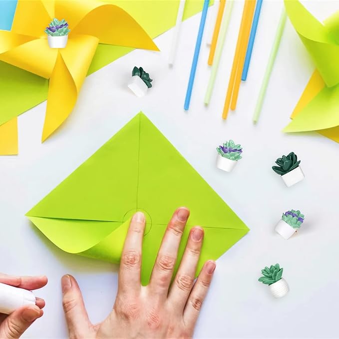 20 Pieces Cute Succulent Plants Decorative Push Pins Colorful Floret Thumbtacks for Photo Wall, Feature Wall, Whiteboard, Cork Board, Map, Bulletin Board, Office or Home (Three Assorted Styles)-DeskoryOffice