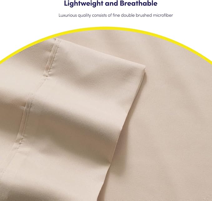 Queen Sheets Beige - Image 6