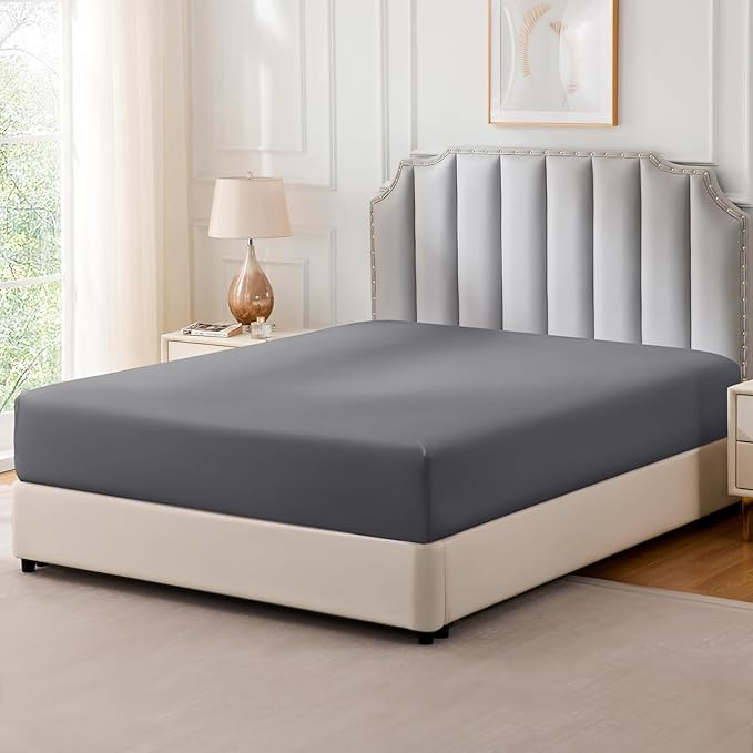 FreshCulture Pure Cotton Fitted Sheets Twin XL Size, 300 Thread Count Percale - Image 8