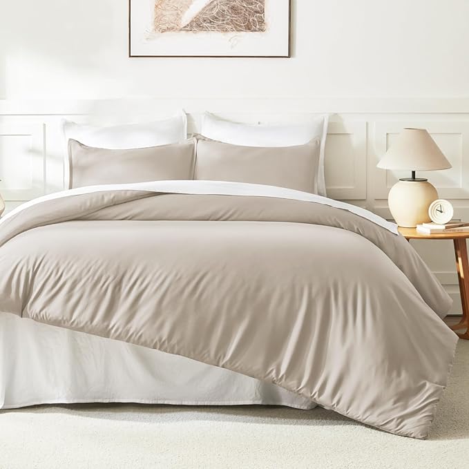 Litanika Oversized King Comforters Oatmeal Super King Plus Size, 3 Pieces - Image 6