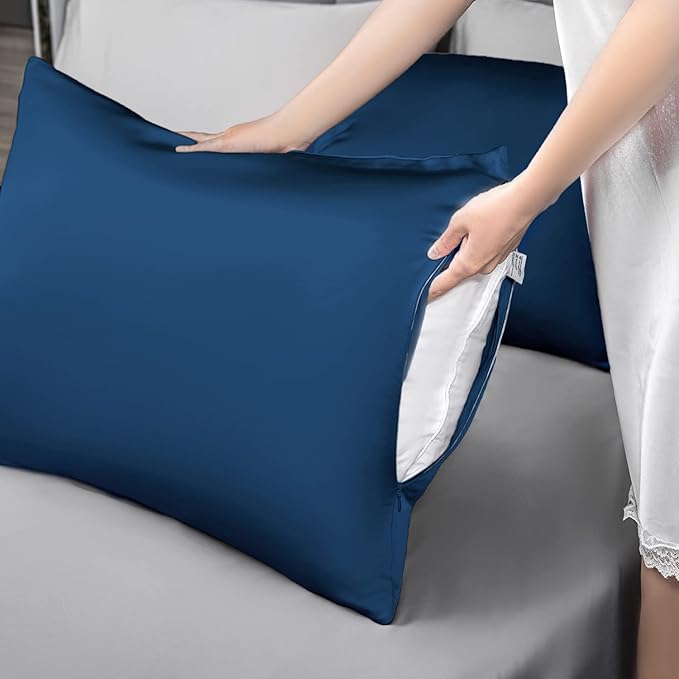 Mulberry Silk Pillowcase for Hair and Skin, Standard Size Cooling Silk Pillow - Image 6