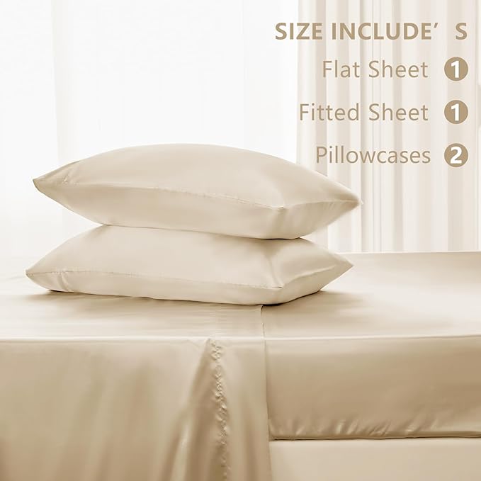 CozyLux Satin Sheets King Size Sheet Set - Image 6