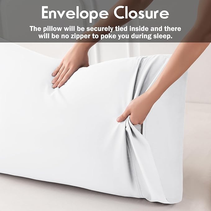 Pillowcases Standard Size 2 Pack, Cooling Viscose Pillow Cases - Image 4