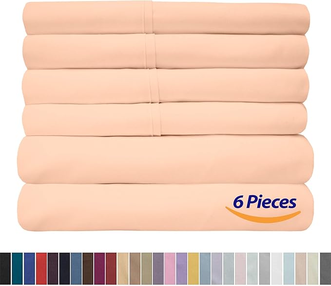 Sweet Home Collection 6 Piece Bed Sheet Set, RV Short Queen - Image 6