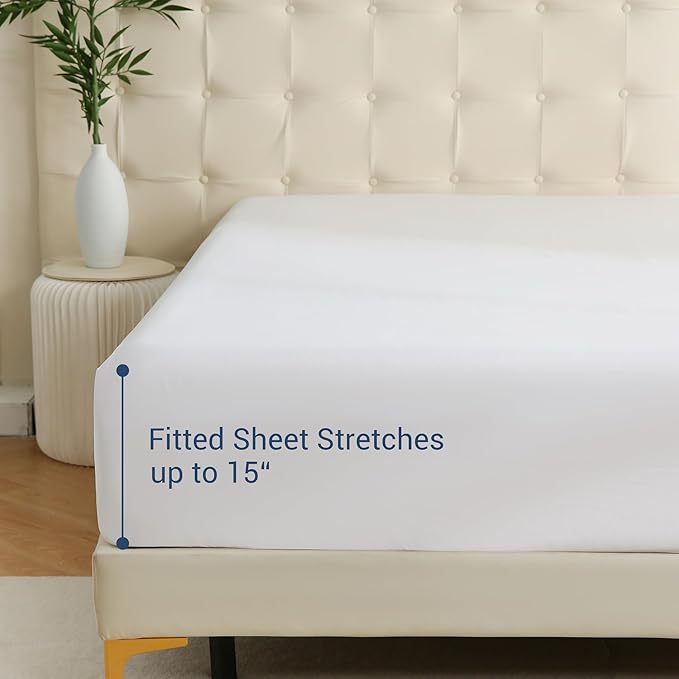 White Bulk Queen Fitted Sheet Only Deep Pocket 24 Pack, Quick Sort Bottom Bed - Image 3