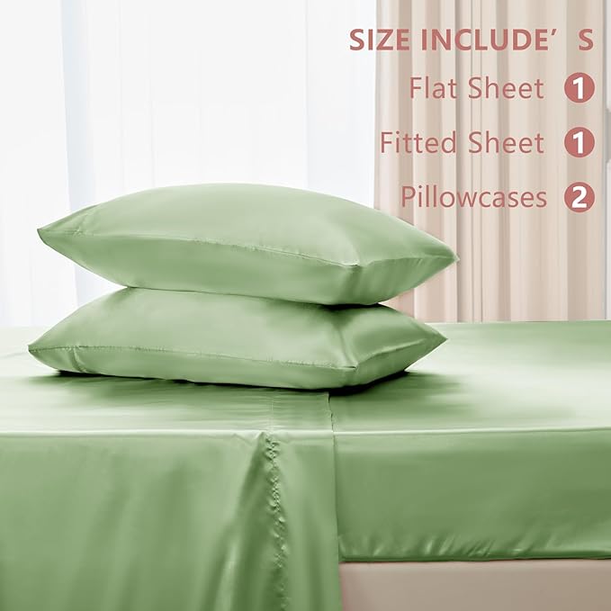 CozyLux Satin Sheets Full Size Sheets - Image 6
