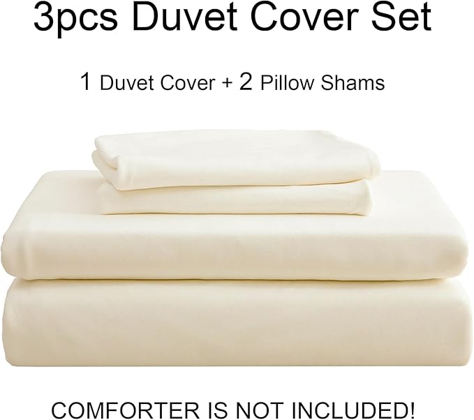 PURE ERA Jersey Knit Duvet Cover Set 100% T-Shirt Cotton Super Soft Comfy 3pc - Image 7