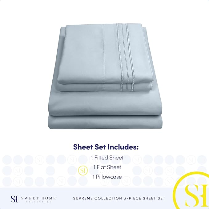 Twin Sheets - Breathable Luxury Sheets - 1800 Supreme Collection Extra Soft - Image 4