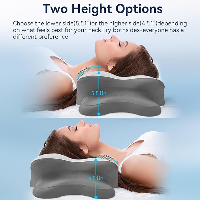 Cervical Pillow for Neck and Shoulder,Ergonomic Neck Support for Side Sleepers,Memory Foam Dreamers Relief Pillow,Deep Sleep Contour Pillows for Back Pain Relief,Slumber,Stomach,Snoring Sleeper