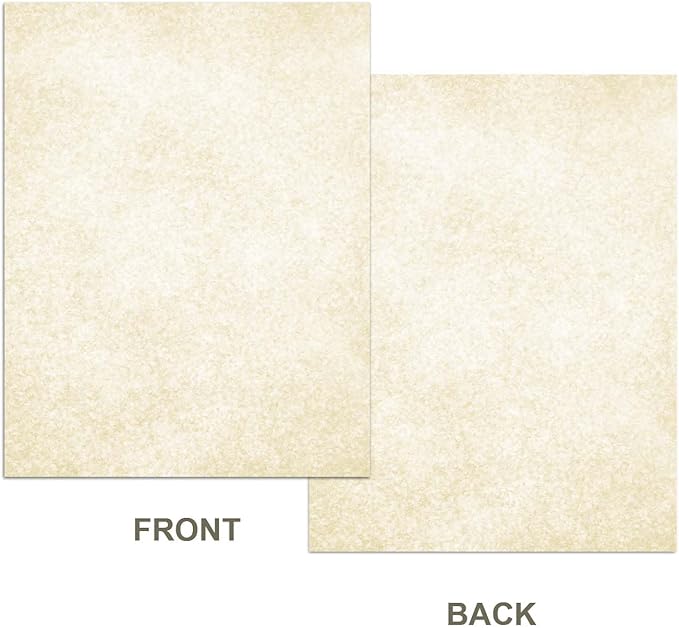 (2 Pack)Parchment Paper for Certificates - Stationary Paper for Resumes, Diplomas, Letter Size Certificate Paper, 200 Sheets Double-Sided Diploma Paper, 100gsm, 8.5" x 11" Parchment Paper for Printing-DeskoryOffice