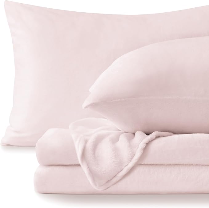 BEDELITE Flannel Sheets Twin Size Pink by BEDELITE