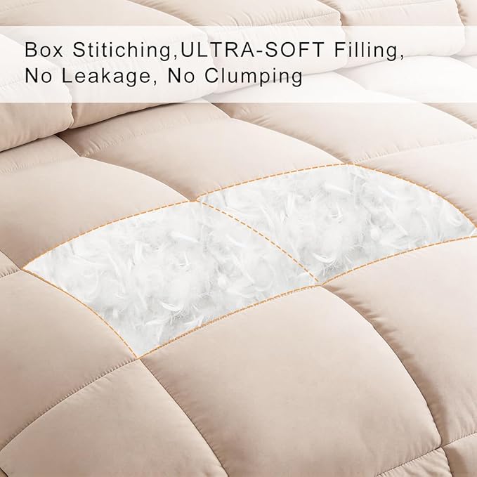 COHOME Premium California King Size Comforter, All-Season Quilted Down - Image 3