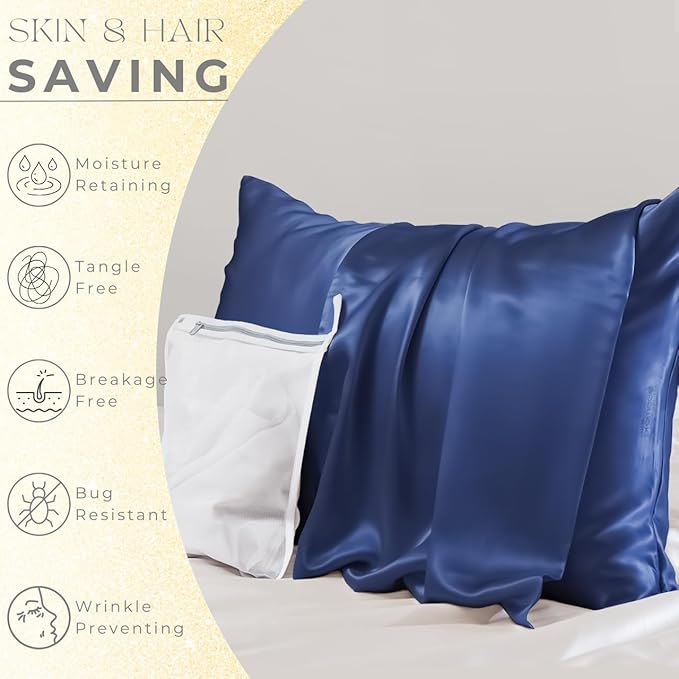 PROMEED 23 Momme Silk Pillowcase 2 Pack Toddler/Travel Size - Image 3