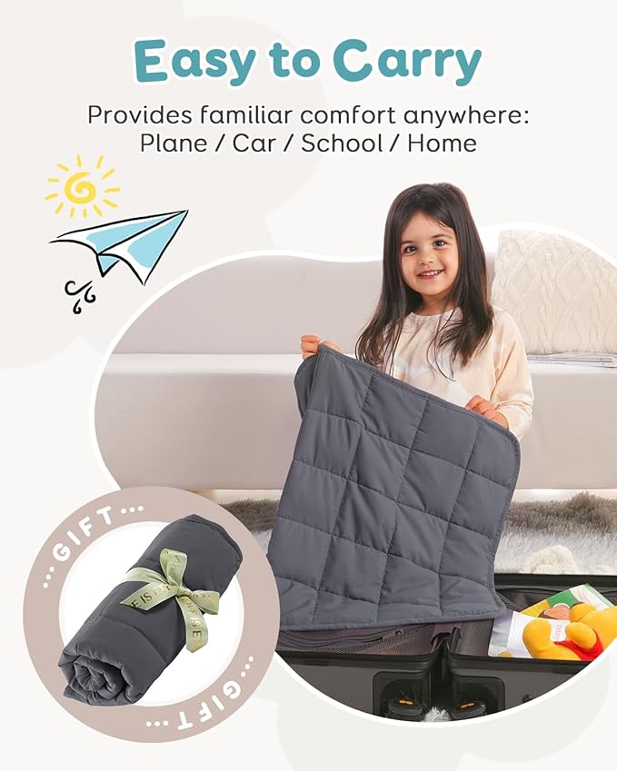 Topblan Weighted Lap Blanket 2 lbs, Summer Breathable Mini Weighted Lap Pad - Image 5