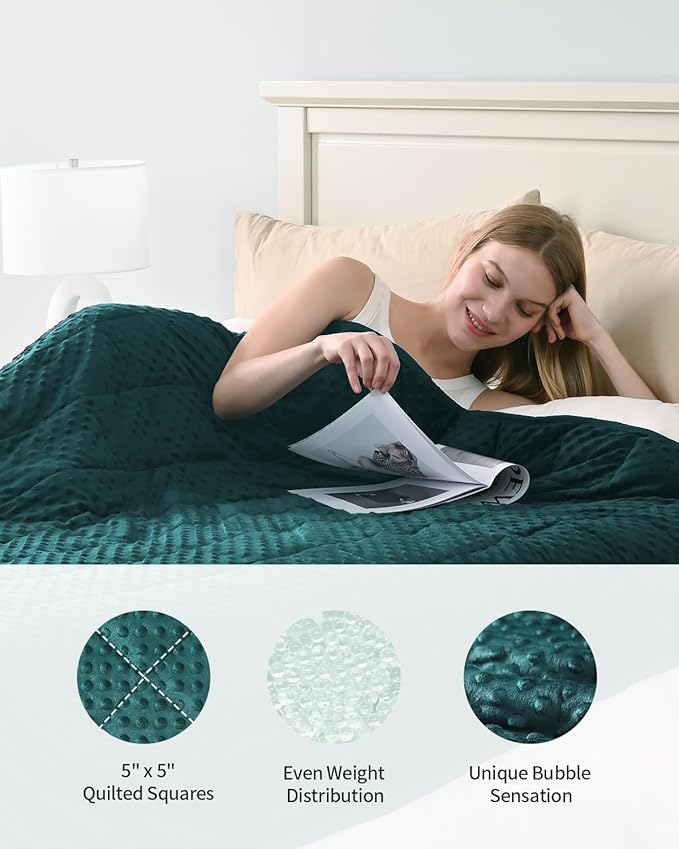 Mr. Sandman Weighted Blanket for Adults Queen Size 15 lbs, Soft Cooling Heavy - Image 3