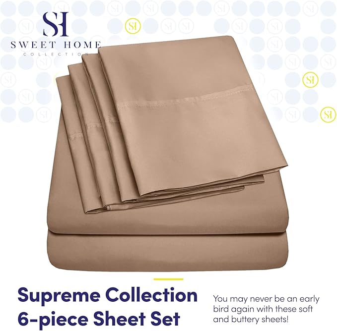 Queen Sheets Taupe - Image 2