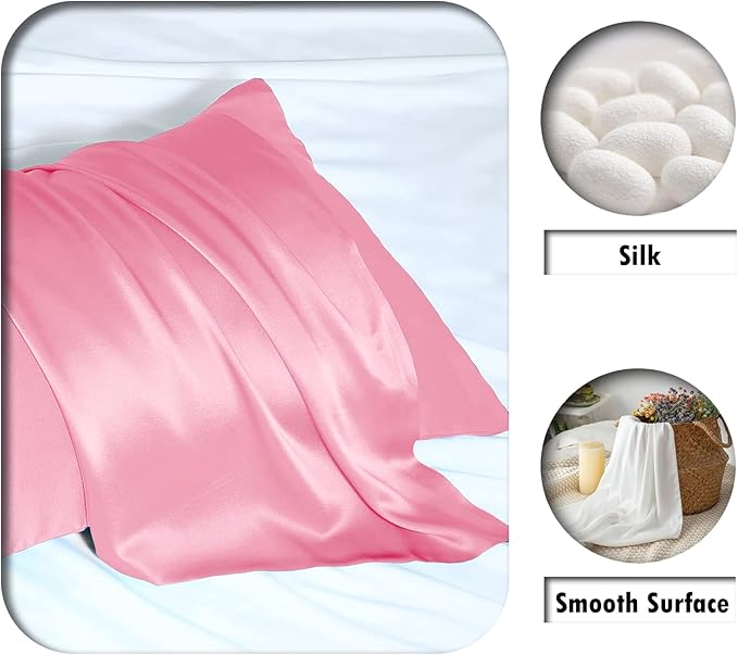 Mulberry Silk Pillowcase for Hair and Skin Standard Size 20"X 26" Pillow Case - Image 2