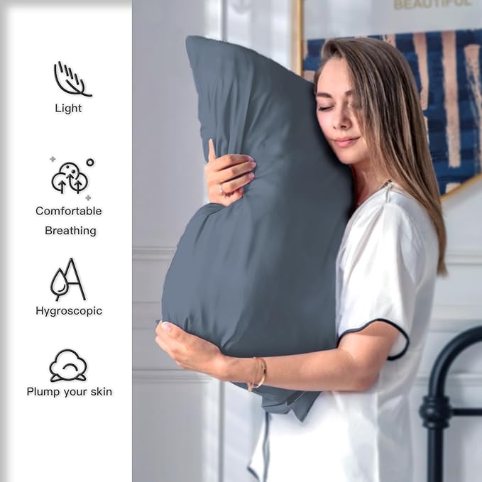 Mulberry Silk Pillowcase for Hair and Skin Pillow Case - Image 3