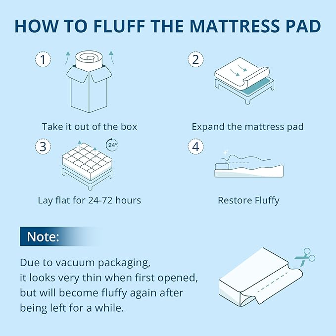 YUGYVOB Twin XL Mattress Topper Extra Thick, and Breathable Mattress Pad 8-21" - Image 8
