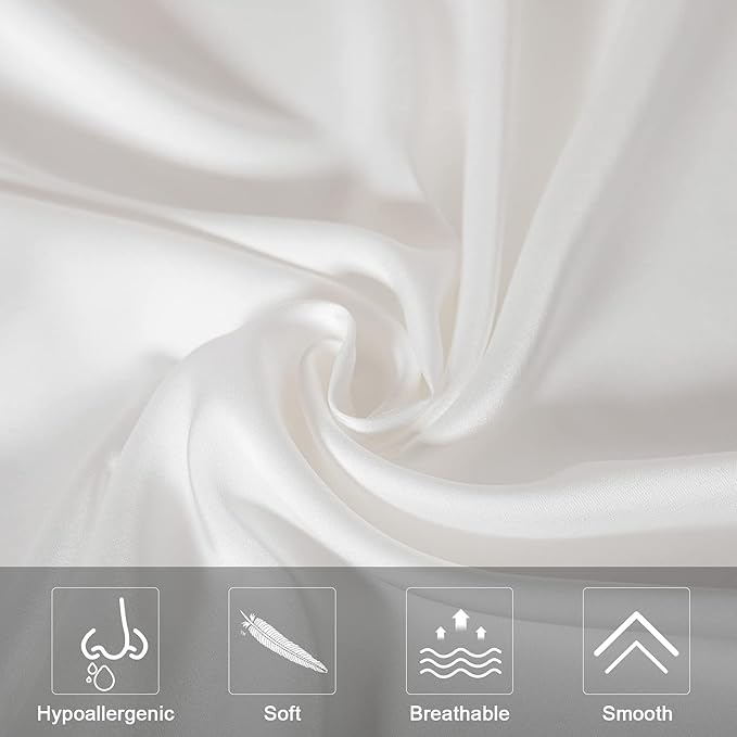 Mulberry Silk Pillowcase for Hair and Skin, King Size Cooling Silk Pillow Case - Image 3