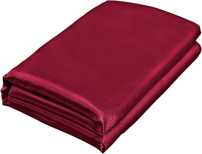 Homiest Burgundy Satin Flat Sheet by Homiest